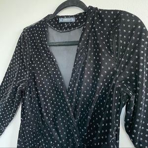 Sparkle Zara Black Velvet Maxi Dress Size Medium